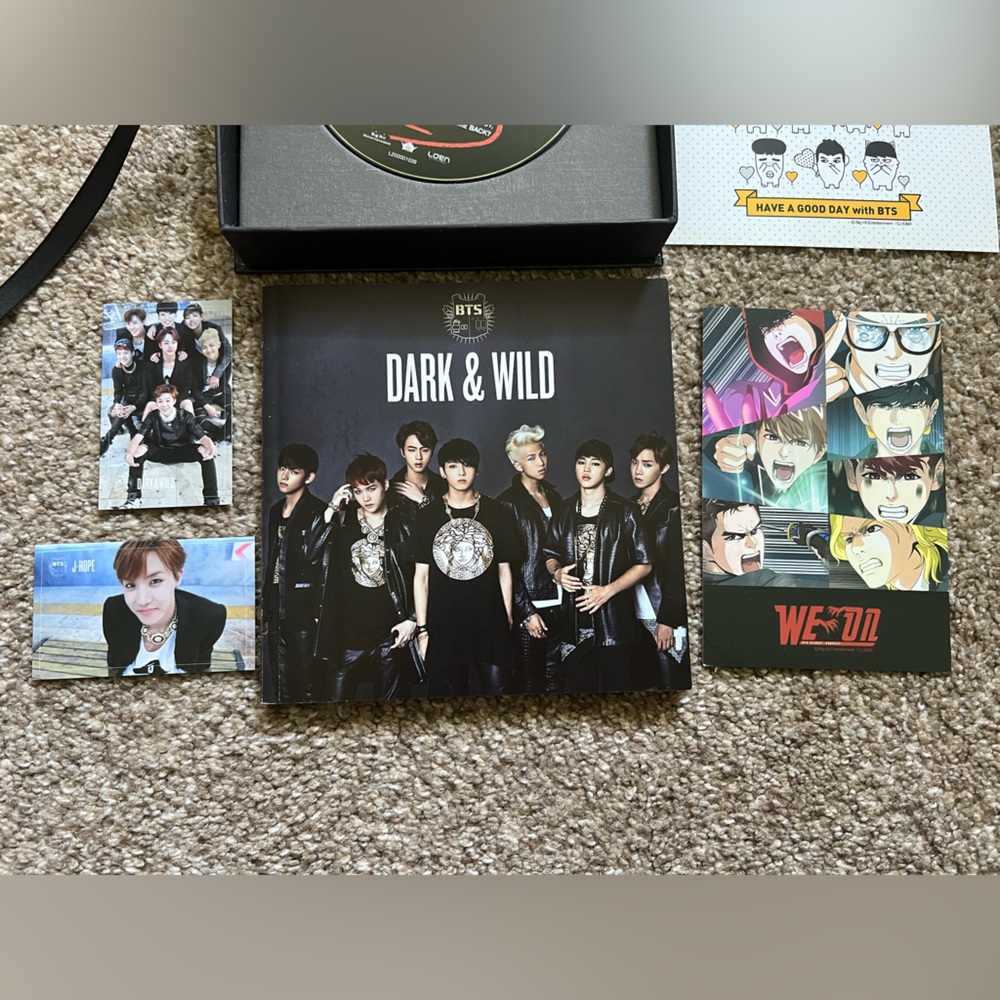 BTS Dark & Wild Album First Press Limited Inclusions Full Set J-Hope Photocard - Picture 12 of 16